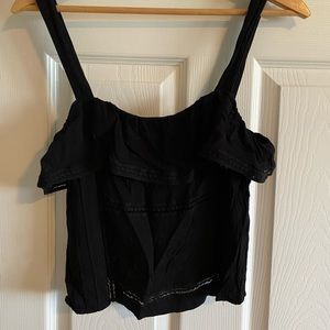 Black cropped tank